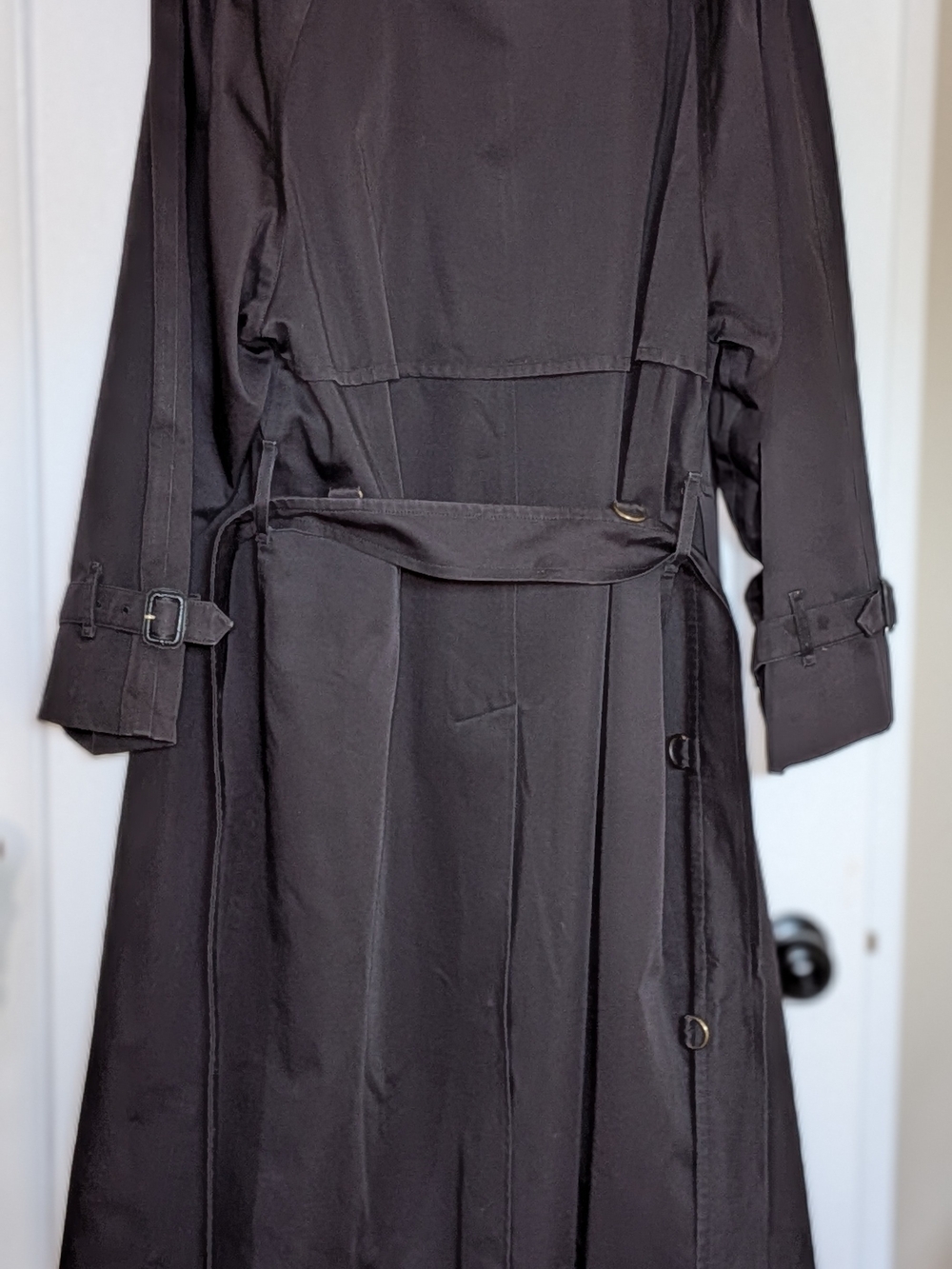 Vintage Burberrys of London Black Trench Coat Removable Wool Liner Nova Check - Picture 12 of 16